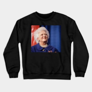 Original Silver Fox Barbara Bush RIP Sticker Crewneck Sweatshirt